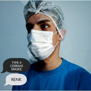 Marka Beyaz Elastik Kulaklı Meltblown Maske - ( 250 Adet) - (Tıp 2r) - Nirvana