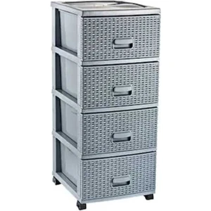 Tofipa Shop Gri Büyük Boy Plastik Komidin Çekmeceli Sebzelik