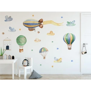 Kt Grup Uçan Balonlar ve Bulutlar Çocuk Odası Duvar Sticker