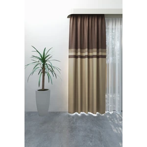 Ne Bumu Blackout Bej Madrid Ters Bordürlü Büzgülü Karartma Perde