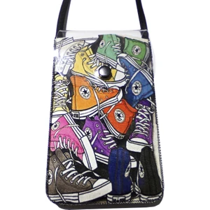 Kadın Çapraz Desenli Omuz Askılı Telefon Çantası Kılıfı