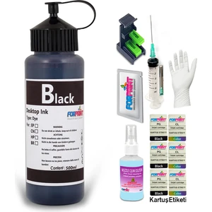 Hp 704 Kartuş Uyumlu Mürekkep 500ML Siyah