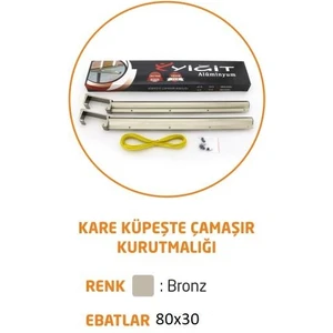 Mavi Trend Kare Küpeşte Alüminyum Balkon Çamaşır Kurutmalık 80X30 mm