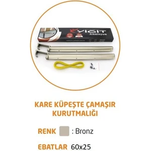 Kare Küpeşte Alüminyum Balkon Çamaşır Kurutmalık 60X25 mm