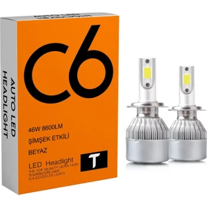 Led Xenon H27 46 W 8600Lm 6500K Far Ampülü 2'li