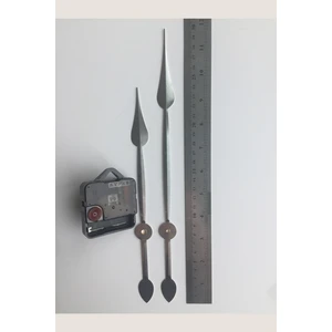 Platin Saat 1 Set Uzun Boy Gümüş Akrep Yelkovan