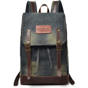 Erkek ve Kadın Kot Sırt Çantası Tek Omuzlu Haberci Gündelik Spor Öğrenci Seyahati Gri (Yurt Dışından)