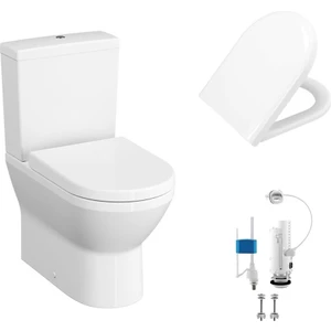 Vitra Integra Kanalsız Rimex Klozet+Vitra Duroplas Yavaş Kapak+Vitra Basmalı Iç Takım