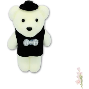 Süsle Bebek ve Parti Minik Ayıcık Süs, 11cm x 6cm - Siyah - 1 Adet