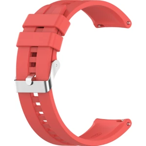 Puluzpuluz Huawei Watch Gt 3 42Mm Için Silikon Kordonlu Saat Kırmızı (Yurt Dışından)