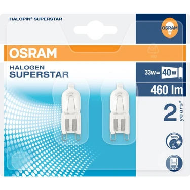 Osram 10 Adet Osram G9 Halojen 220V 33W 40W 460 Lumen Fiyat