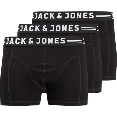 Jack & Jones Sense Erkek Siyah 3'lü Boxer