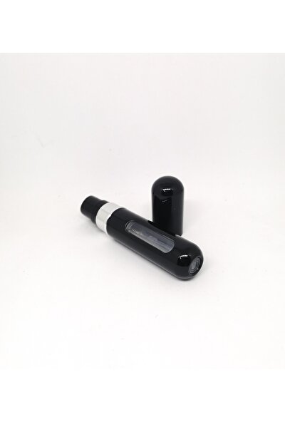 Modauyum Yeniden Doldurulabilir Mini Spreyli Cep Parfüm Şişesi-Siyah (5 Ml)