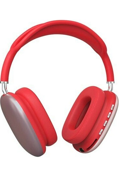 Mkey P9 Bluetoothlu Profesyonel Kulaküstü Kulaklık Kırmızı