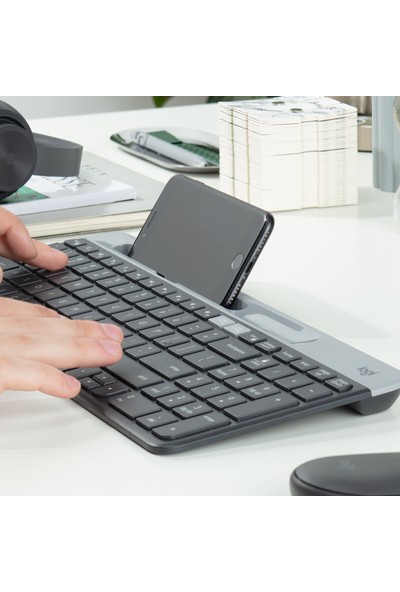 Logitech K580 Ultra Ince Çoklu Cihaz Özellikli Türkçe Bluetooth Klavye - Siyah