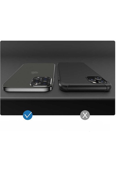 Vendas iPhone 13 Pro Max Veve Serisi Renkli Kenarlı Mat Elktroplated Silikon Kılıf + Seramik Nano Ekran Koruyucu