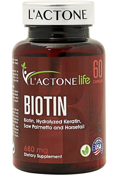 L'ACTONE Biotin 680 mg / 60 Kapsül