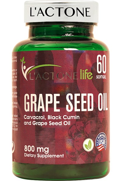 L'actonelife Grape Seed Oil 800 mg / 60 Kapsül