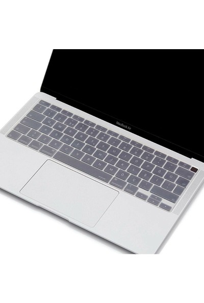 Arabulalaca Macbook Air 13 Inch 2020 A2337 M1 Işlemcili Türkçe Q Silikon Klavye Koruyucu Şeffaf