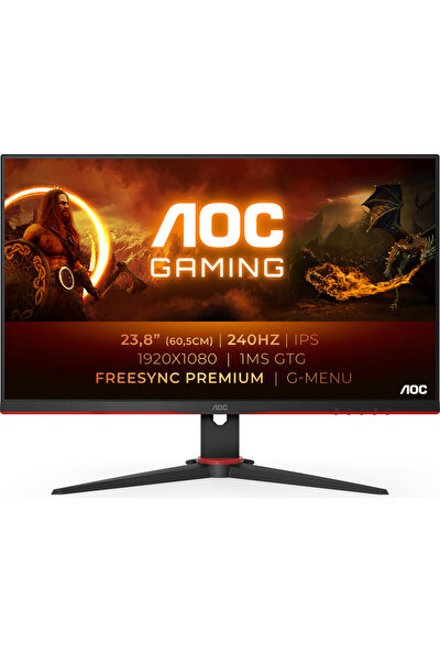 AOC 24G2ZE 23.8" 240Hz 0.5ms (HDMI+Display) FreeSync Premium FHD IPS Monitör