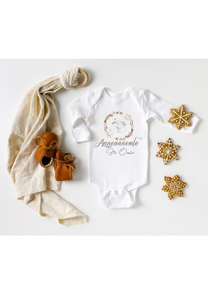 Anneannemle Bir Ömür Yazılı Uzun Kol Zıbın