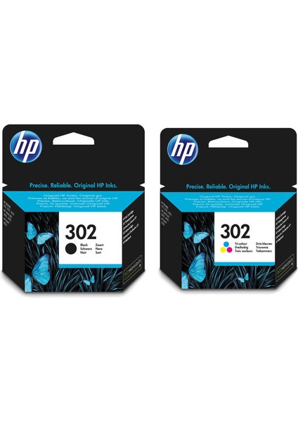 302 Siyah Renkli Kartuş 2'li Set Hp F6U65AE