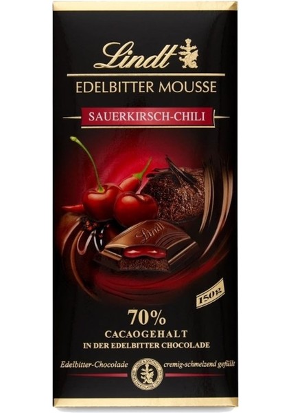 Czekolada Gorzka Z Wisnia I Chili - Lindt 150 gr