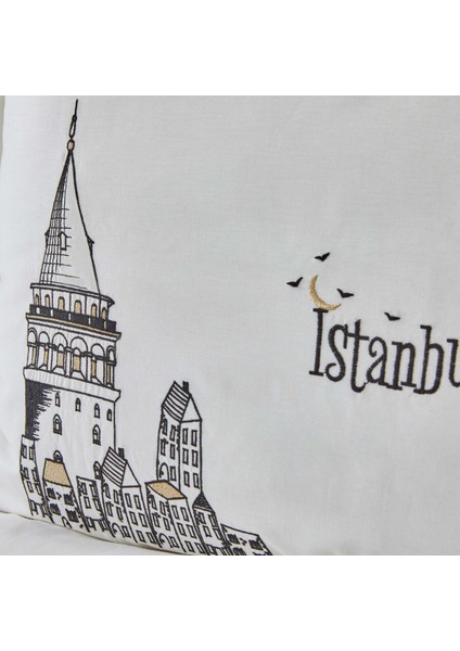 Galata Siyah Nakışlı Çift Kişilik %100 Pamuk Nevresim Takımı indirimleri