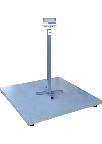 Şarjlı Özel Üretim Düz Platform Baskül 120 x 120 cm 2 Ton 500 Gram Gri