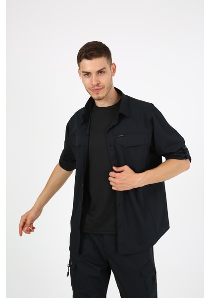Monel Outdoor Siyah Tactical Gömlek Taktik Giyim Ripstop Gömlek