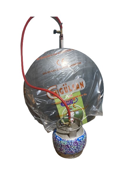 Tüplü Sac Ocak 50 cm Hazır Set (1.5 mt Hortum+2 Kelepçe+Musluk)