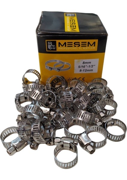 Metal Hortum Kelepçesi 8-12MM 10 Adet