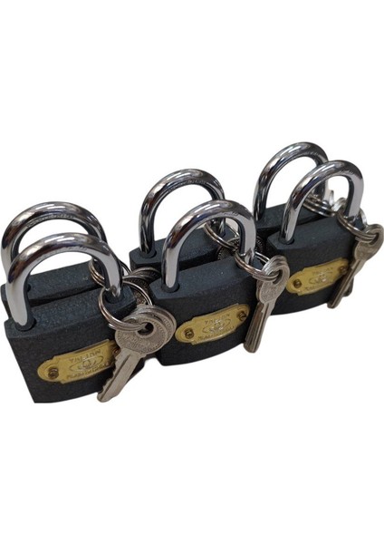 Yalıan Asma Kilit 38 mm Gri Küpe Kilit 6 Adet fırsatları