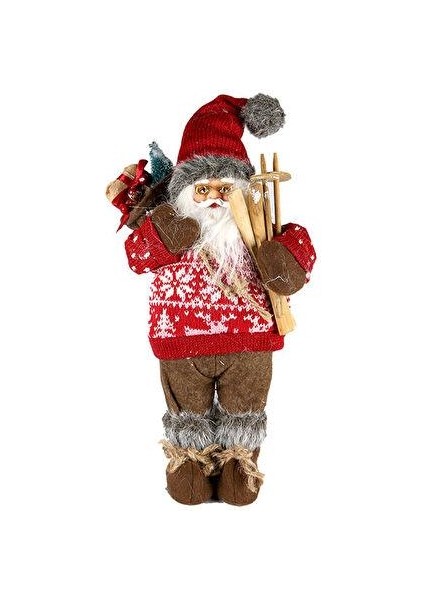 Noel Baba Kırmızı Kayakçı 40CM
