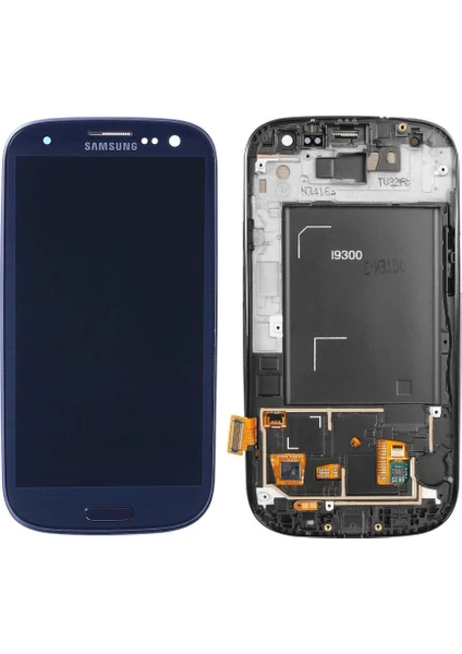 Samsung Galaxy S3 I9300 Ekran Dokunmatik Çıtalı Orj - Mavi