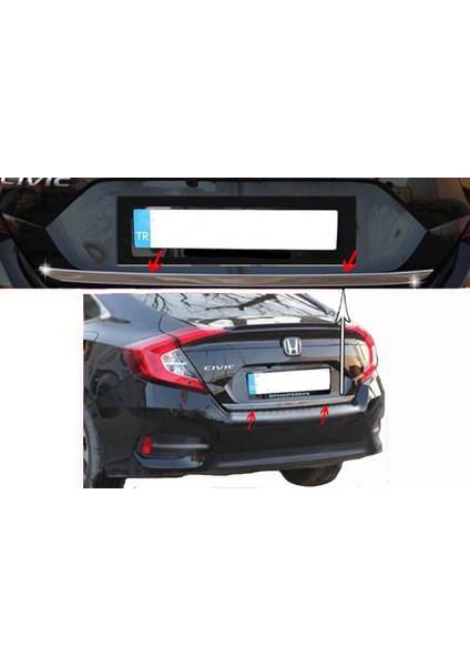 Honda Civic Krom Bagaj Alt Çıta Formlu 2006-2011