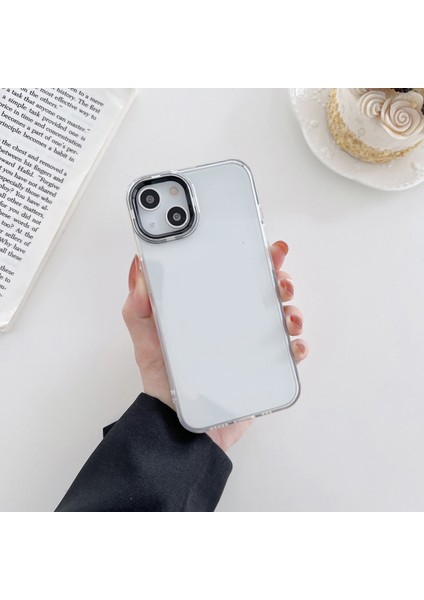 Macaron Şeffaf Tpu Telefon Kılıfı Için Apple iPhone 13 Siyah (Yurt Dışından)