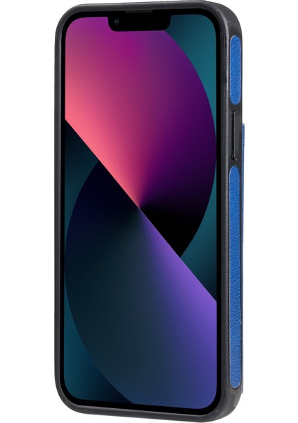 Katı Renkli Çift Toka Fermuar Durumda Apple iPhone 13 Mavi (Yurt Dışından) modelleri
