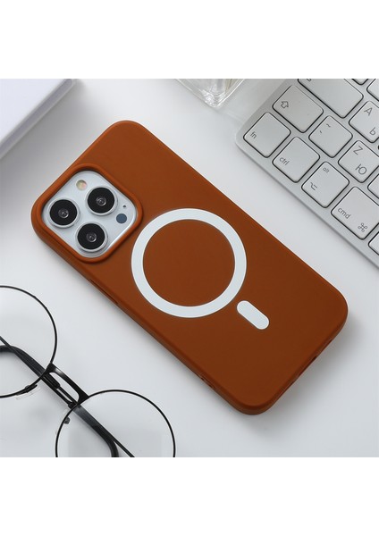 Magsafe Telefon Kılıfı Apple iPhone 13 Pro Kahverengi Için (Yurt Dışından)