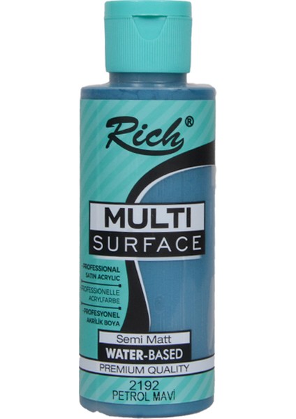 Multi Surface Akrilik Boya 120 cc Petrol Mavi