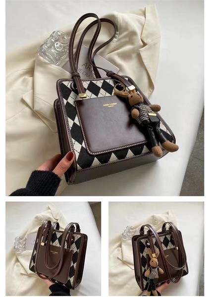 Üst Düzey Niş Büyük Kapasiteli Çanta, Vahşi Ins Modaya Uygun Tek Omuzlu Tote Çanta Kahverengi (Yurt Dışından) fiyatları