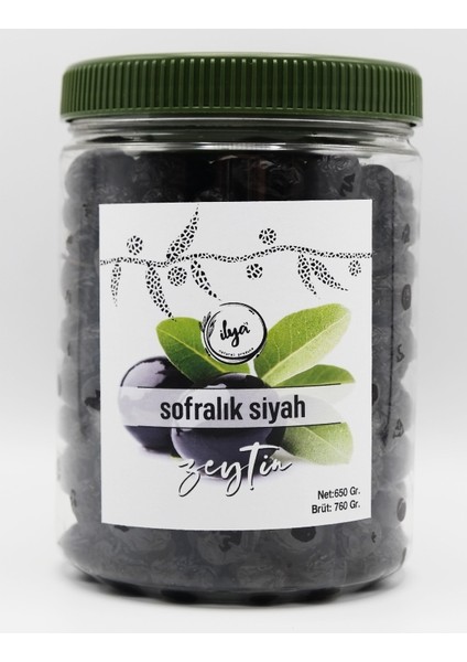 Sofralık Siyah Zeytin 650 gr