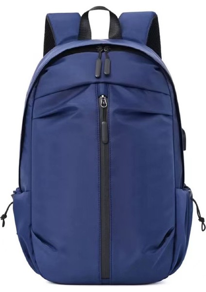 USB Şarjı Erkek Sırt Çantası Iş Rahat Bilgisayar Çantası Su Geçirmez Trend Seyahat Büyük Kapasiteli Okul Çantası gri (Yurt Dışından)