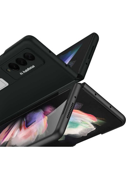 Samsung Galaxy Z Fold 3 Kılıf Standlı Z-Stand Kılıf Siyah