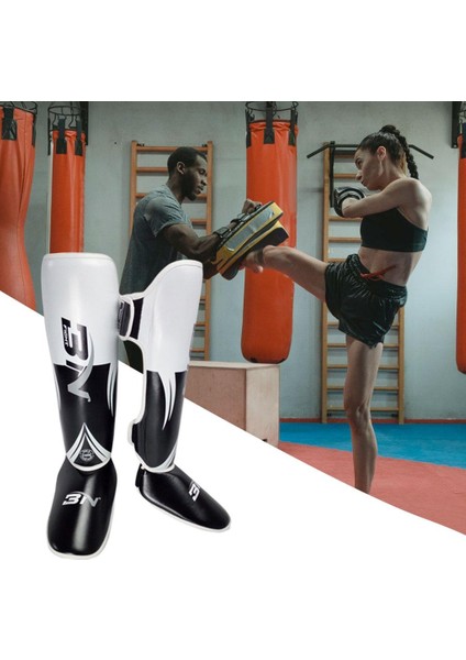 Shin Muhafızları Muay Thai Dövüş Sanatları Koruyucu Bacak Mma Kickboks Kung Fu Beyaz L Yetişkin (Yurt Dışından)