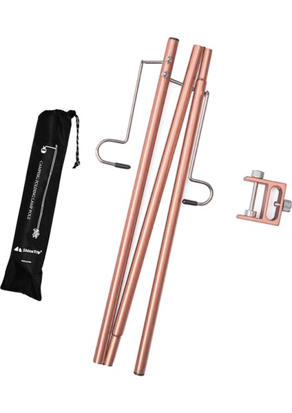 Outdor Katlanır Asılı Işık Lamba Tutucu Stand - Pembe (Yurt Dışından)
