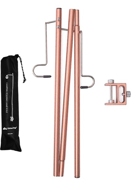 Outdor Katlanır Asılı Işık Lamba Tutucu Stand - Pembe (Yurt Dışından)