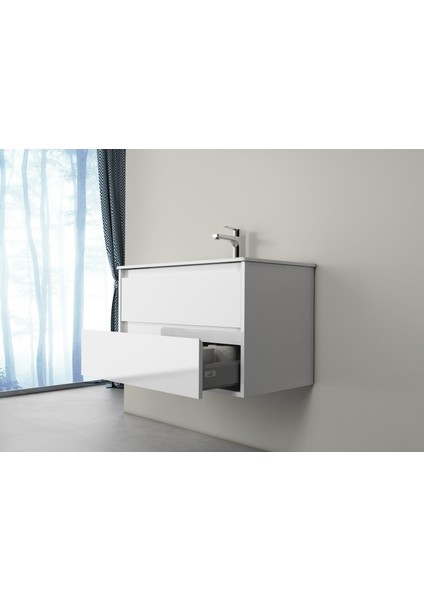 Pro Lavabo + Dolabı Beyaz 60 cm