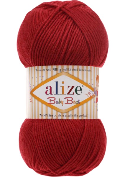 Baby Best El Örgü Ipi Renk KODU:106-KOYU Kırmızı