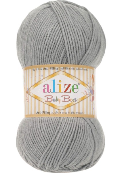 Baby Best El Örgü Ipi Renk KODU:344-GRI